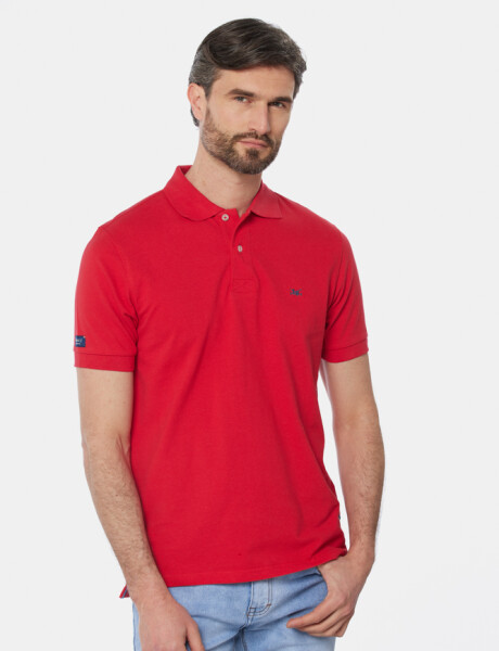 REMERA POLO LISA Rojo