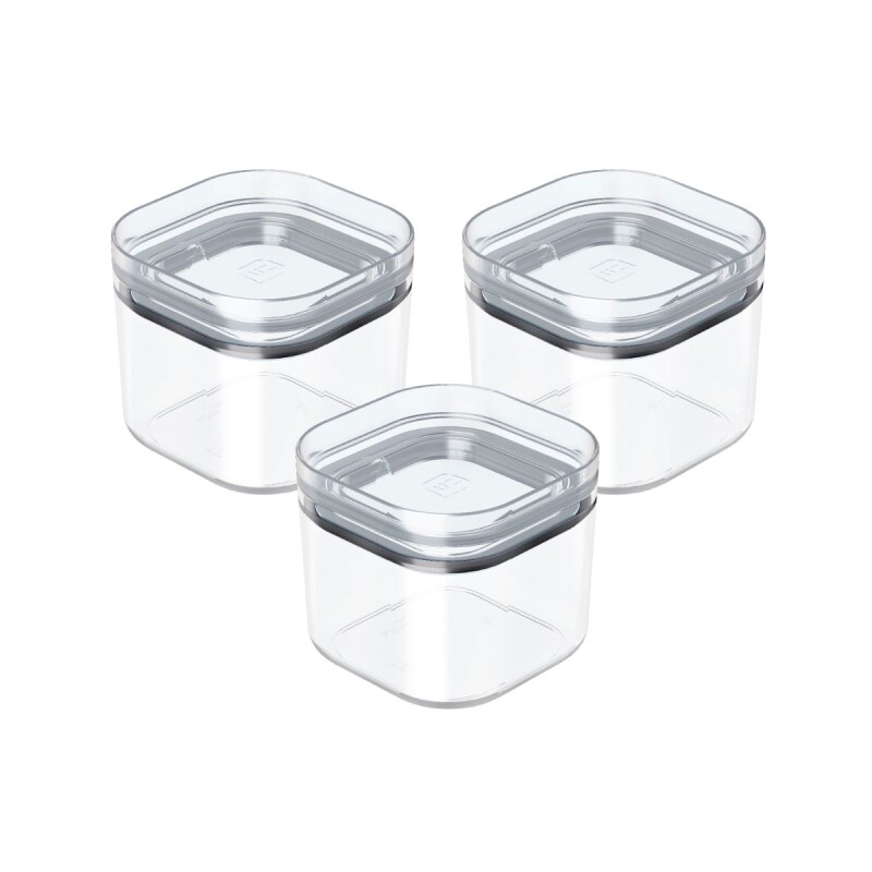Set x3 Pote hermético 450ml TRANSPARENTE