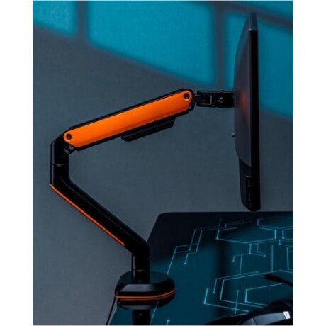 Soporte gamer con brazo ajustable y agarre de escritorio Brateck LDT63-C012G de 17" a 32" Naranja/Negro