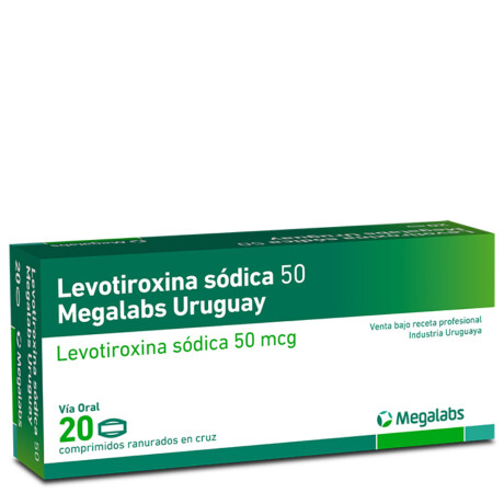 Levotiroxina Megalabs 50mg 20 Comprimidos Levotiroxina Megalabs 50mg 20 Comprimidos
