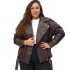 campera cuerina Chocolate