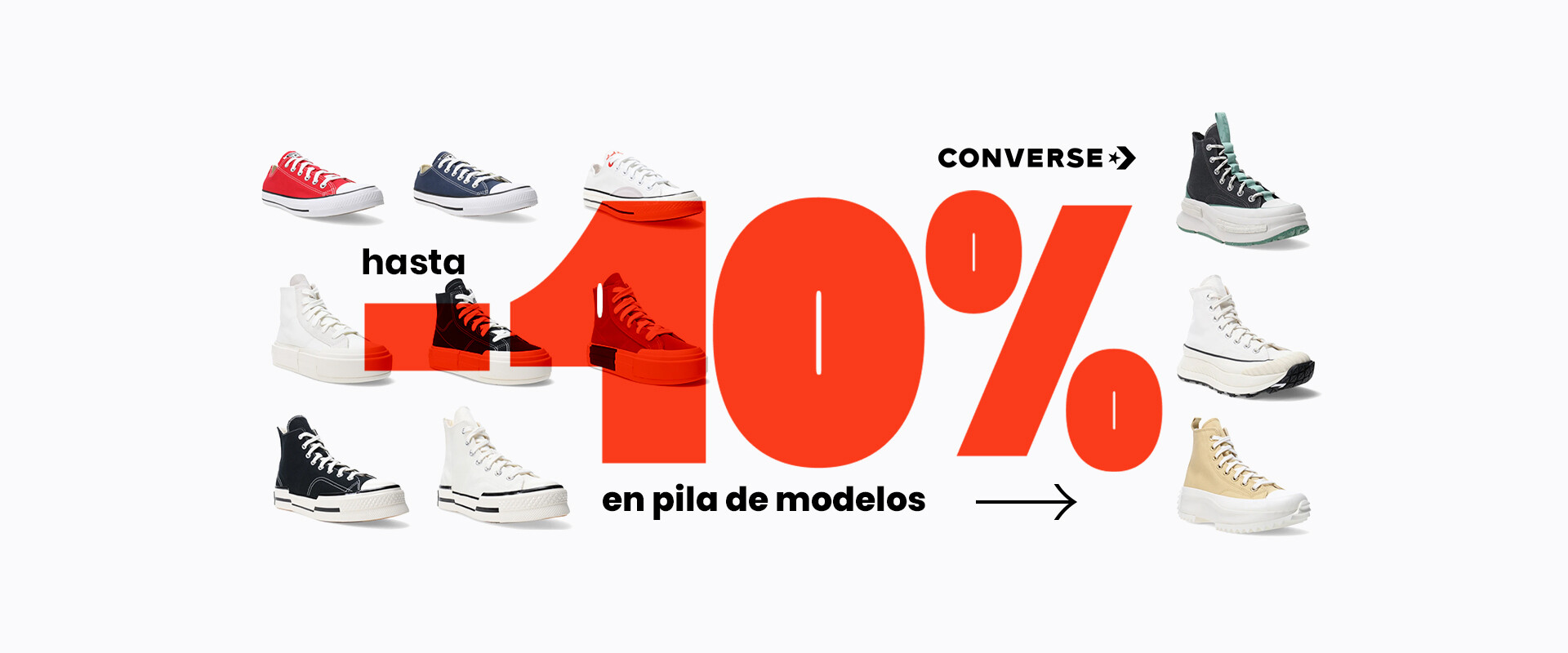 HomeSlider Hasta 40% Seleccionados Converse