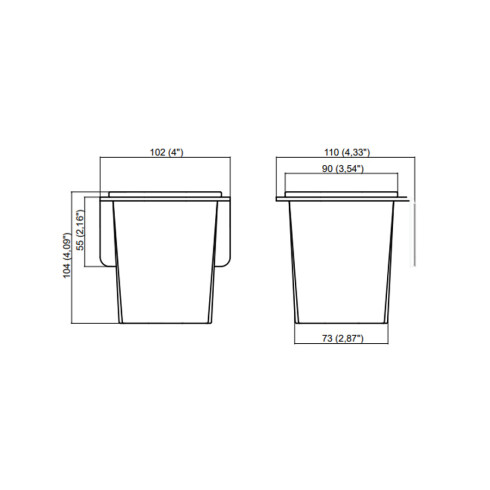 Portacepillo Simple De Pegar 102X110Mm Acero Inox Linea Fineline Fv 000