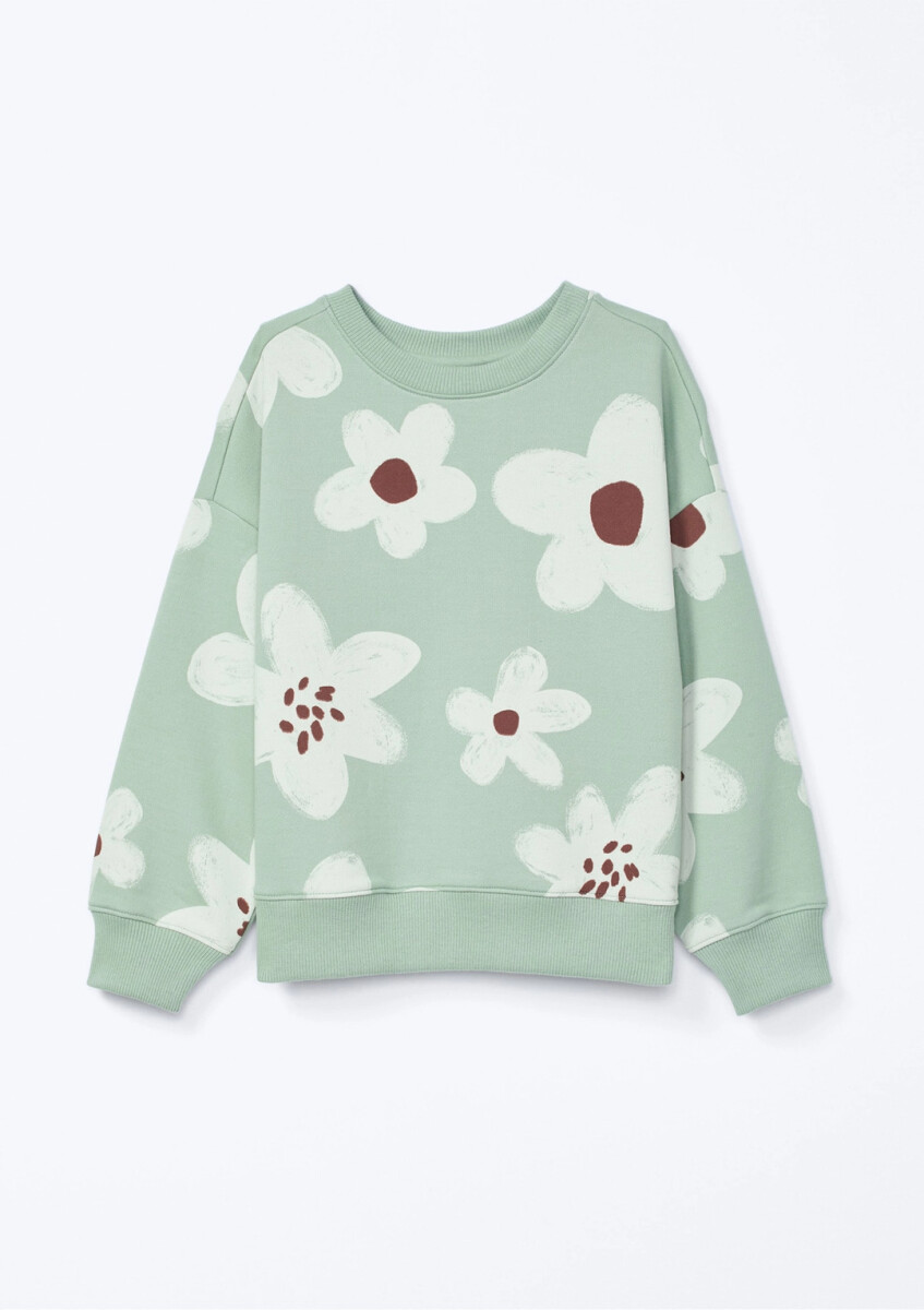 BUZO ESTAMPADO INFANTIL - VERDE 