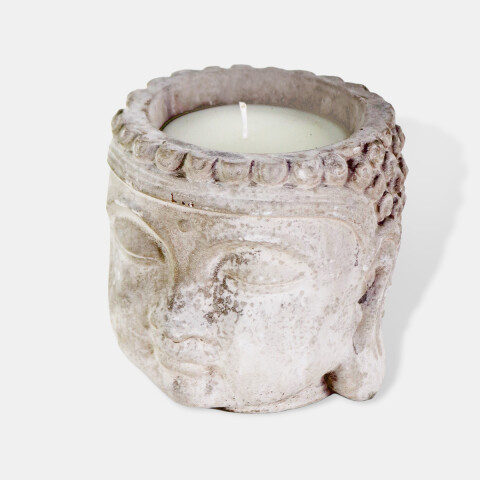 VELA CITRONELA EN POTE CERAMICA BUDA Unica