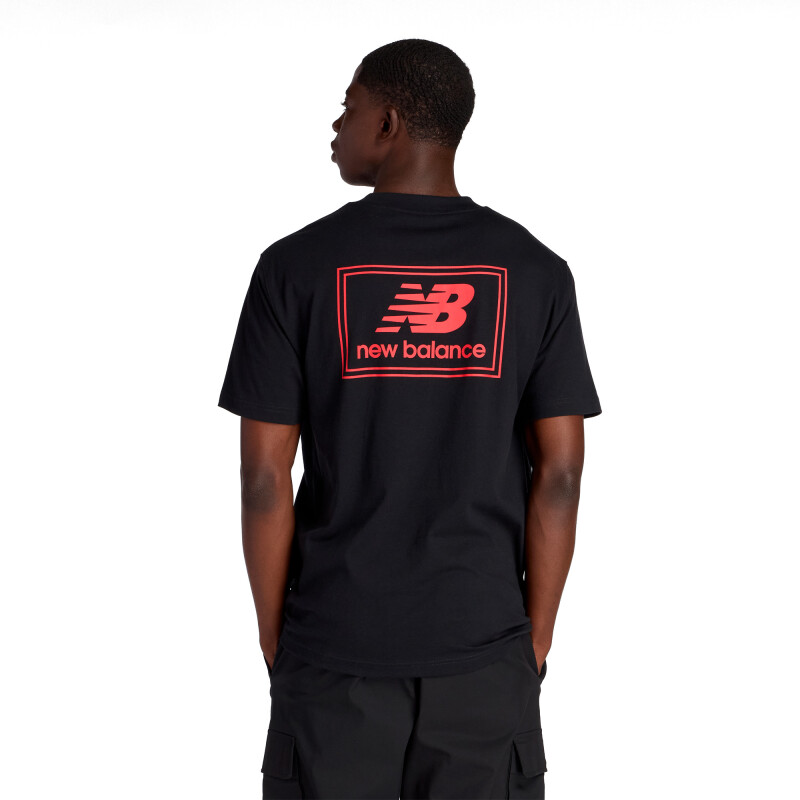 Remera New Balance Woven de Hombre - MT53928BK Negro