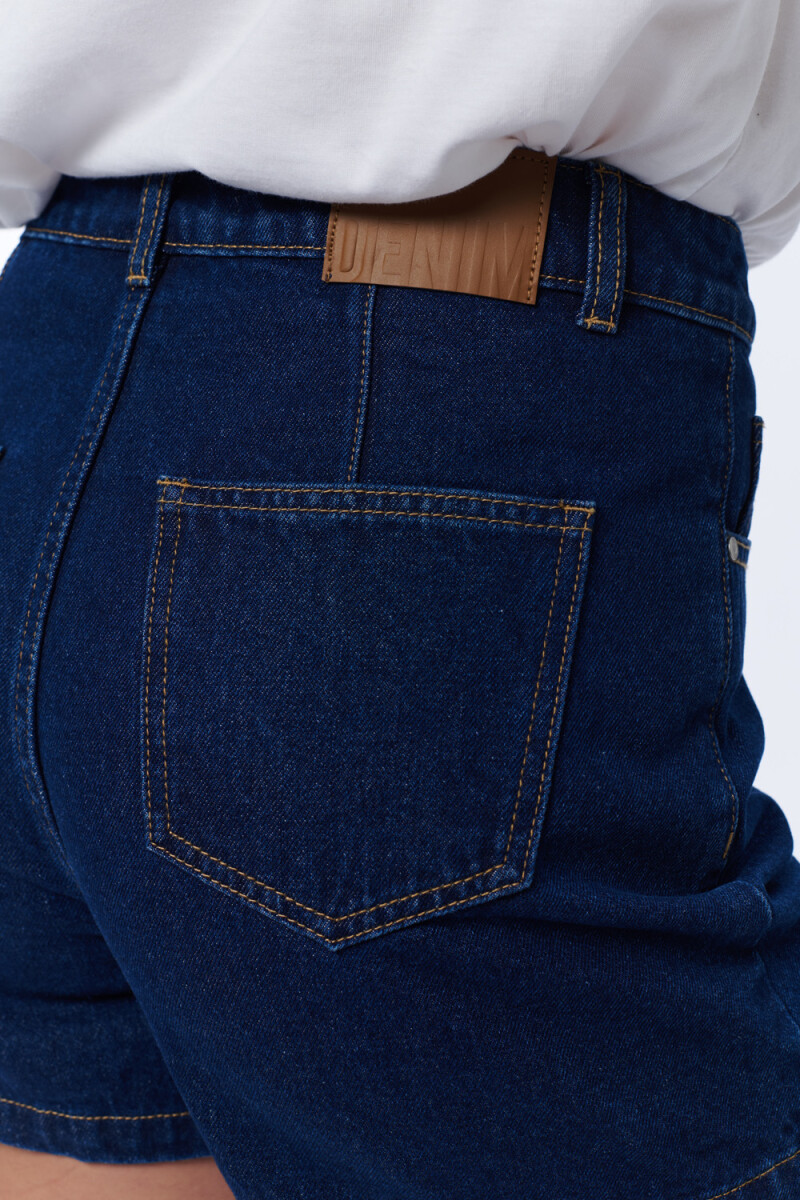 Short Jean Básico Azul Oscuro