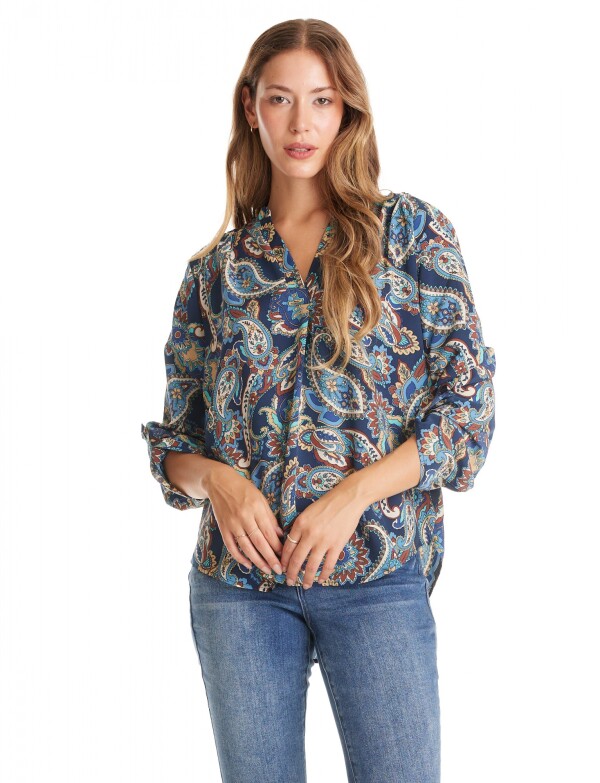 Blusa Arabescos AZUL/MULTI