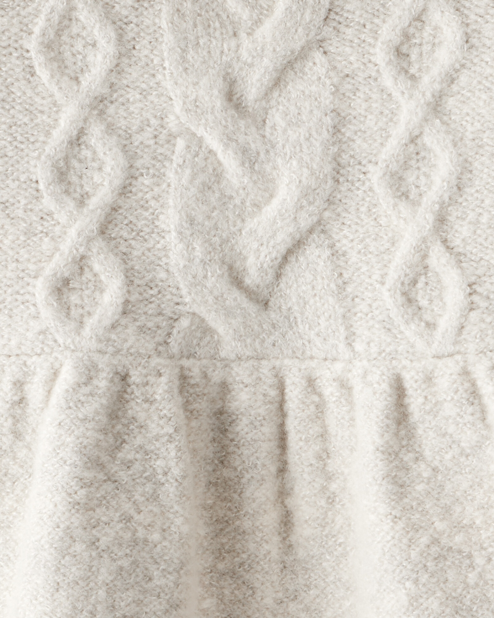 Vestido de punto con capucha y orejas de oso Sin color