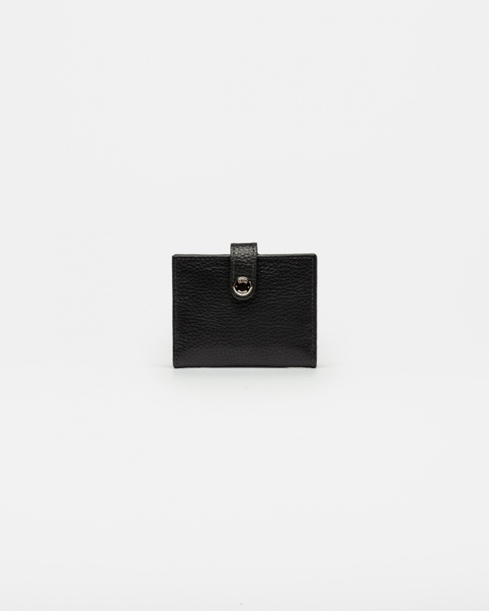 Tarjetero Sand en cuero graneado - Negro 