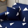 Funda sillón 2 cuerpos estampada Triángulos Azul