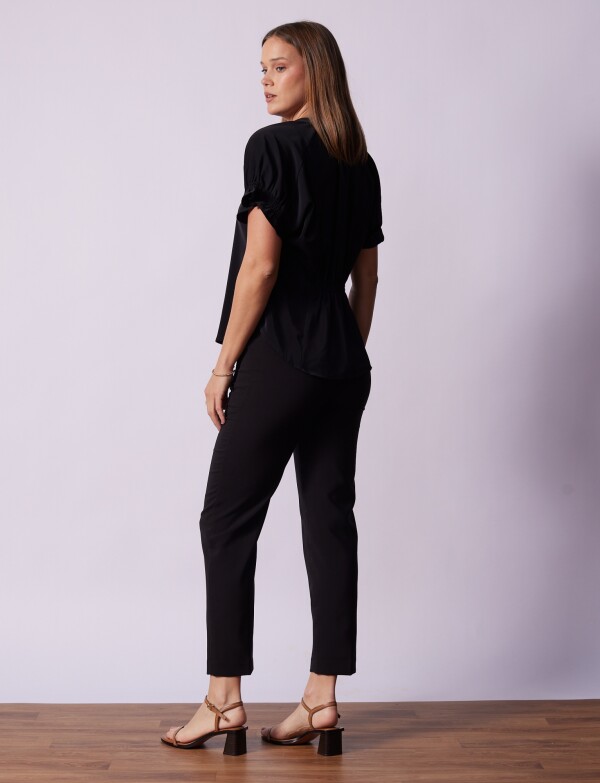 Blusa Frunce Espalda NEGRO