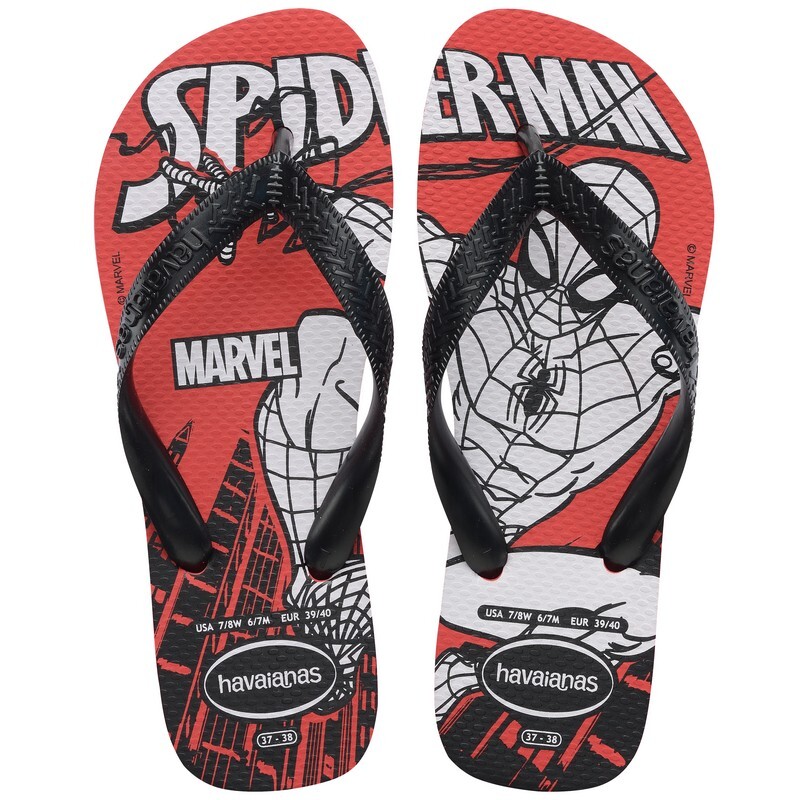 Ojotas Havaianas Top Marvel Logomania Rojo