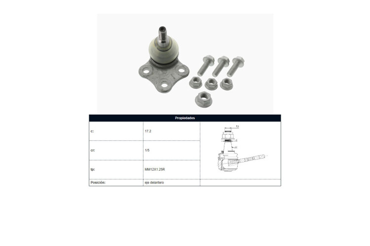Rotula Del Renault Megane/Fluence 08-18 Der/Izq Rotula Del Renault Megane/Fluence 08-18 Der/Izq