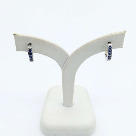 Par de aros de plata Rodinada Con Circonias