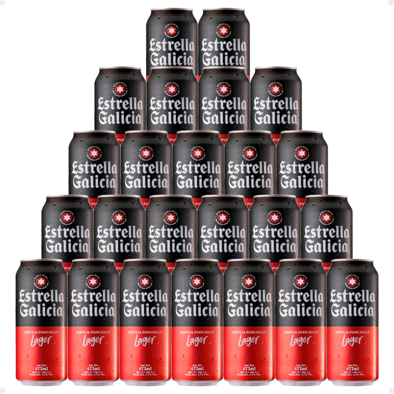 Cerveza Estrella Galicia Lata 473 Ml x24