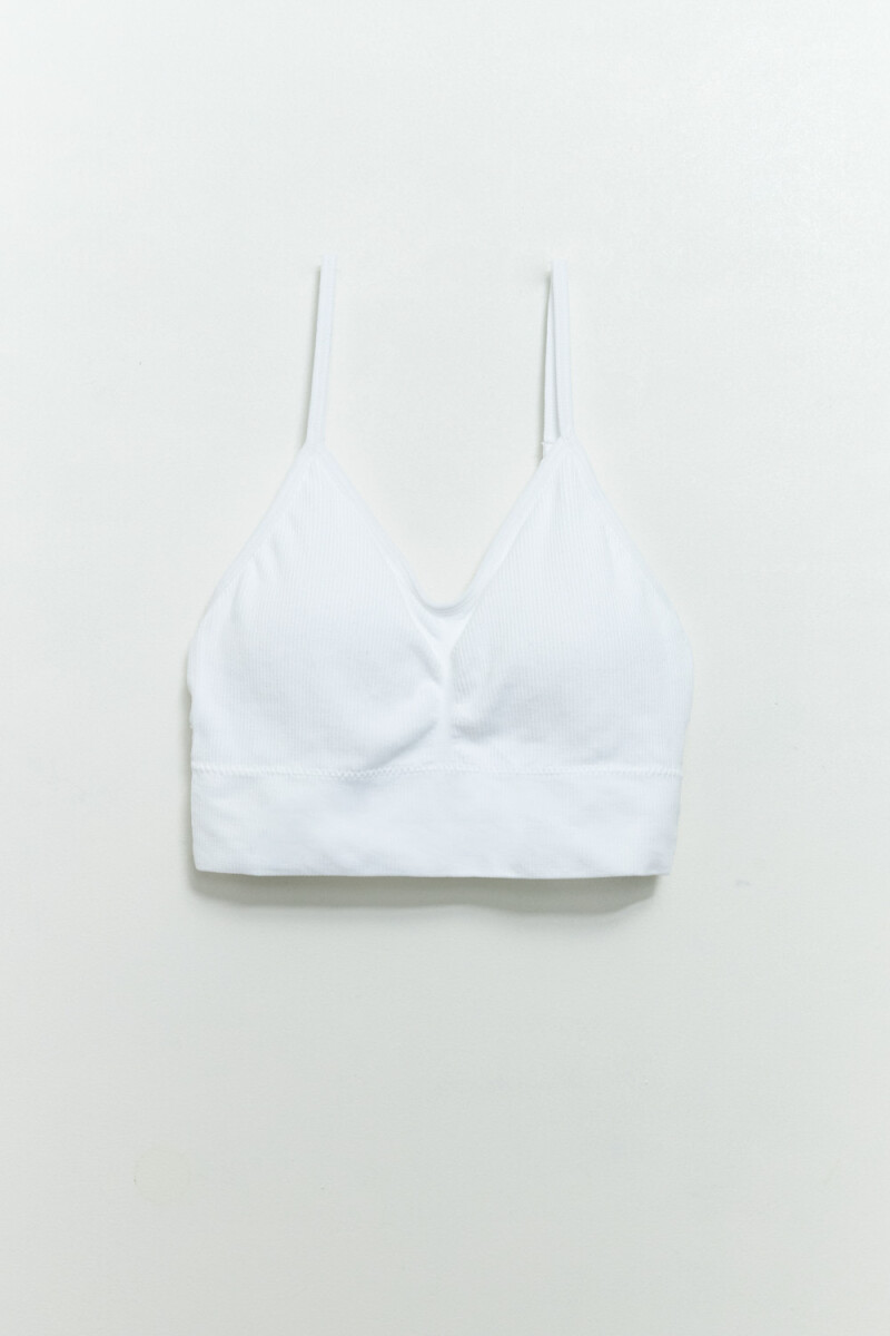Top ancho microfibra Blanco