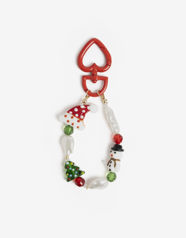 Llavero Acrilico Llavero Y Bag Charm Beads Navideños - Combinacion Multicolor