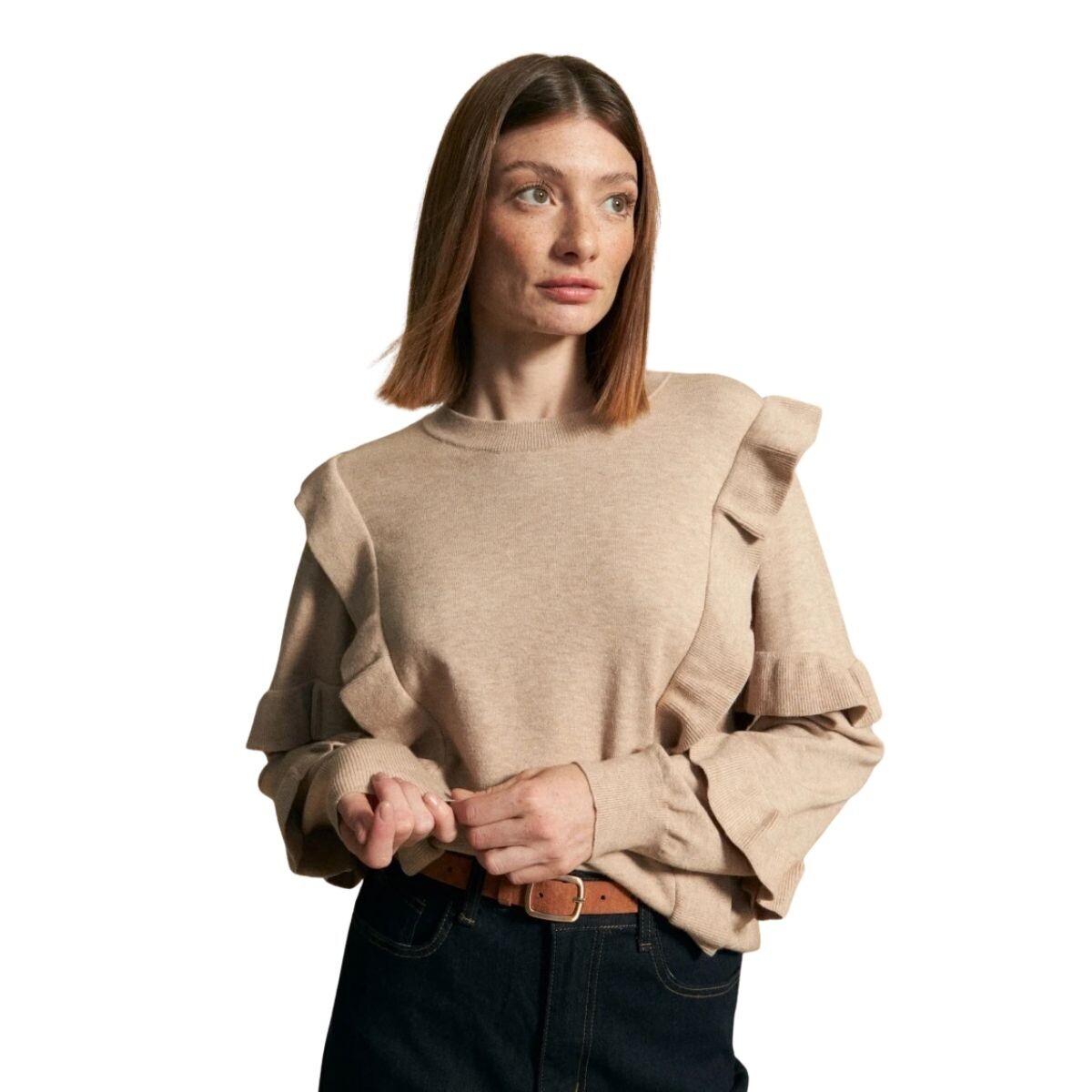 SWEATER CIGANDA S-XXL - BEIGE OSCU 