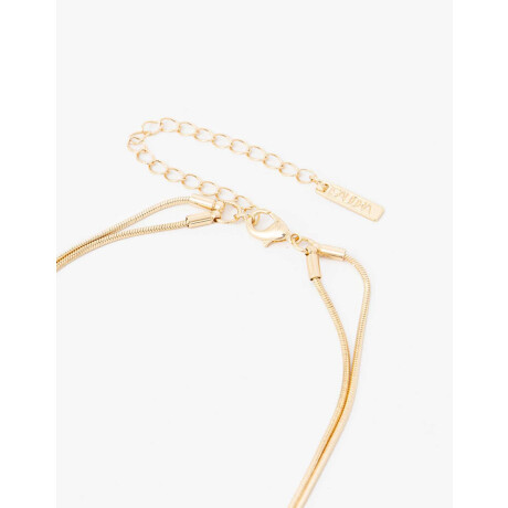 Collar Largo De Metal Dorado