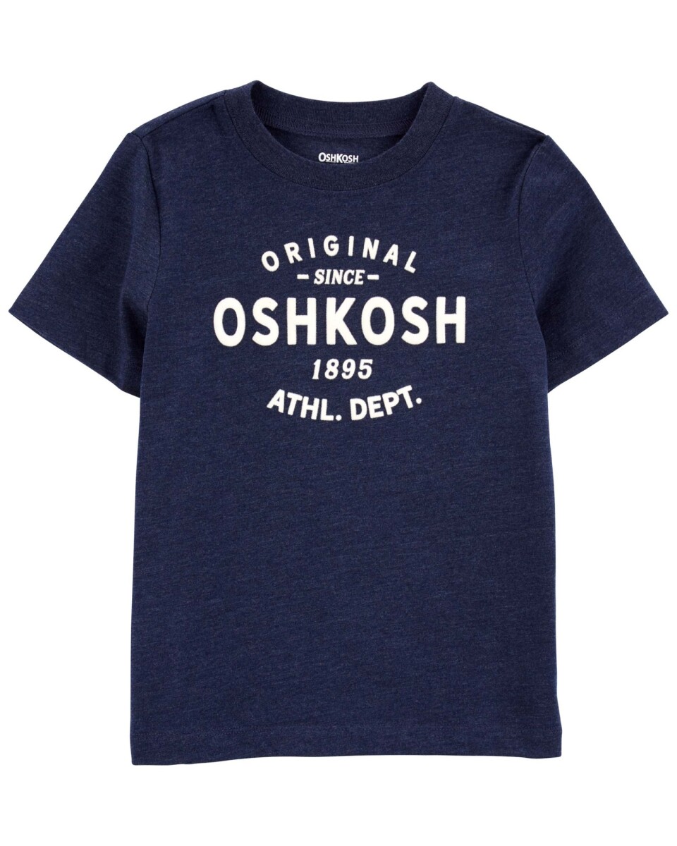 Remera de algodón, manga corta con logo. Talles 2-5T 