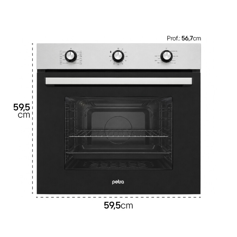 Horno Empotrar Convección Eléctrico Petra Inox 76l Ltc Horno Empotrar Convección Eléctrico Petra Inox 76l Ltc