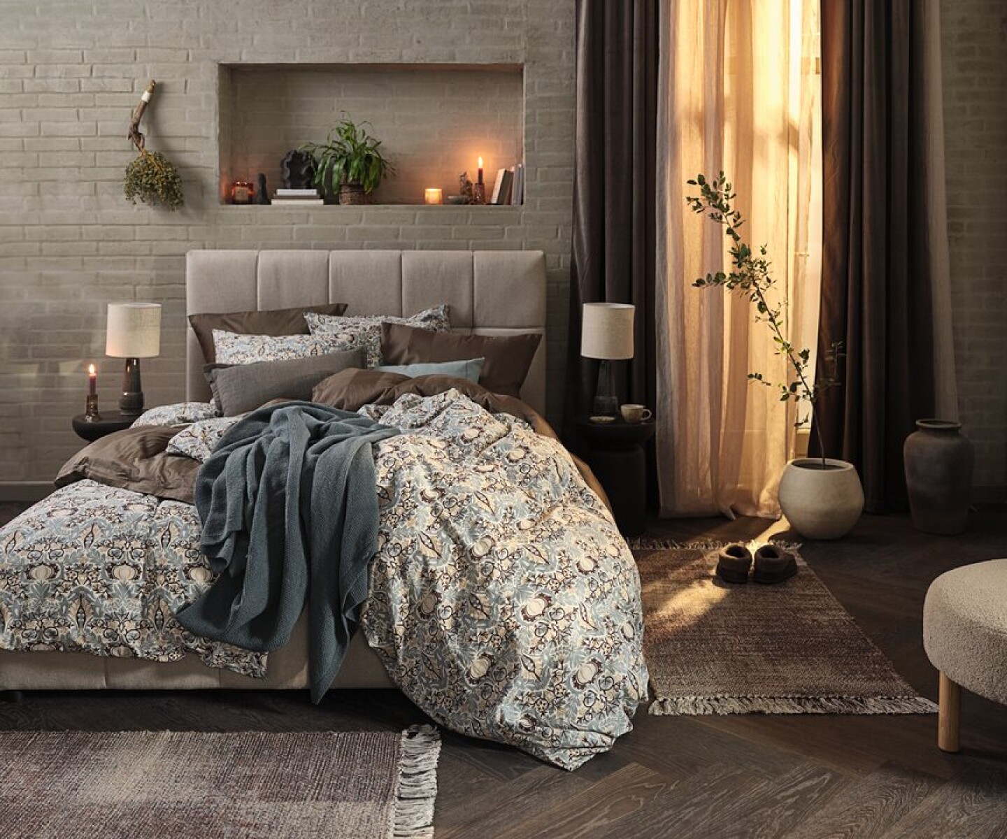 Juego funda nórdica LOVIS 240x220g petróleo 