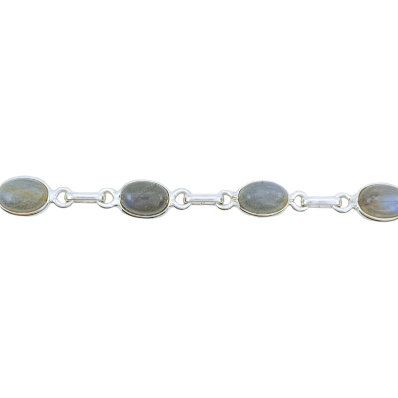 Pulsera Oval-Plata 925-Piedra Labradorita-PU3405 conpiedra