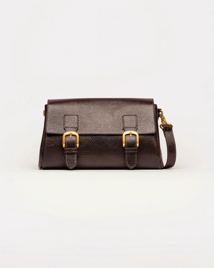 Bandolera Elise Snake Bitono Red Tabaco