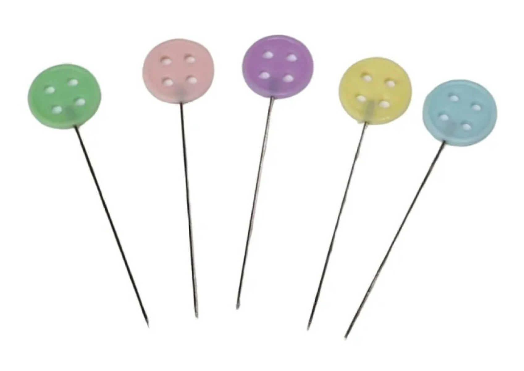 Caja Con Alfileres Patchwork Cabeza Fantasía Boton X 50 Unidades 