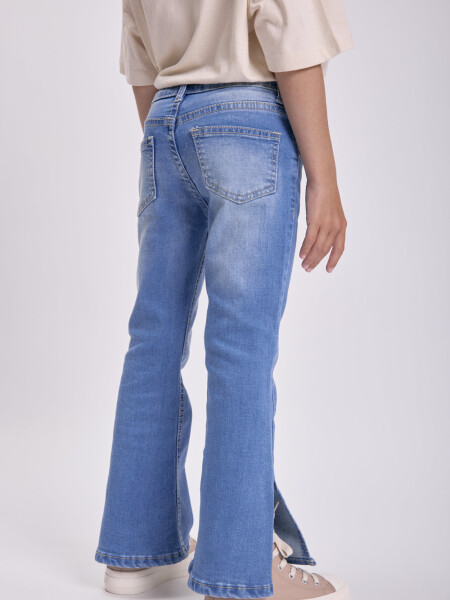 Pantalón jean flare Azul