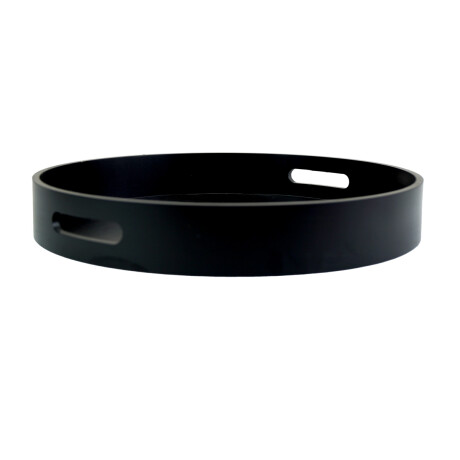 BANDEJA MADERA REDONDA NEGRA 40CM DIAM 6CM ALTO C/ASAS BANDEJA MADERA REDONDA NEGRA 40CM DIAM 6CM ALTO C/ASAS