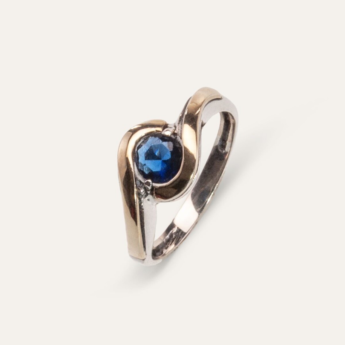 Anillo Daphne Blue - Plata y Oro 