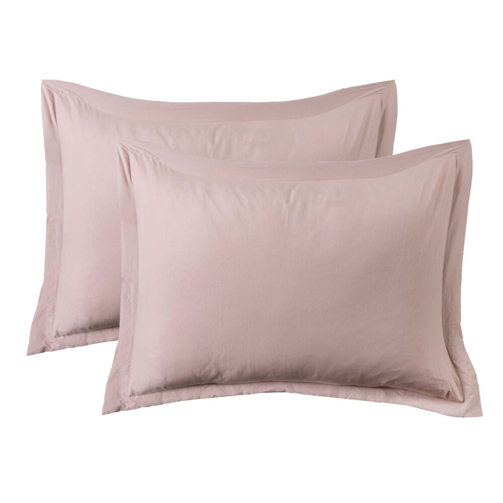 SET FUNDAS ALMOHADA POLIESTER MARRON PREWASHED TOSTADO