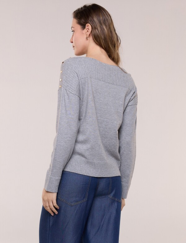 Buzo Tejido Con Tachas GRIS
