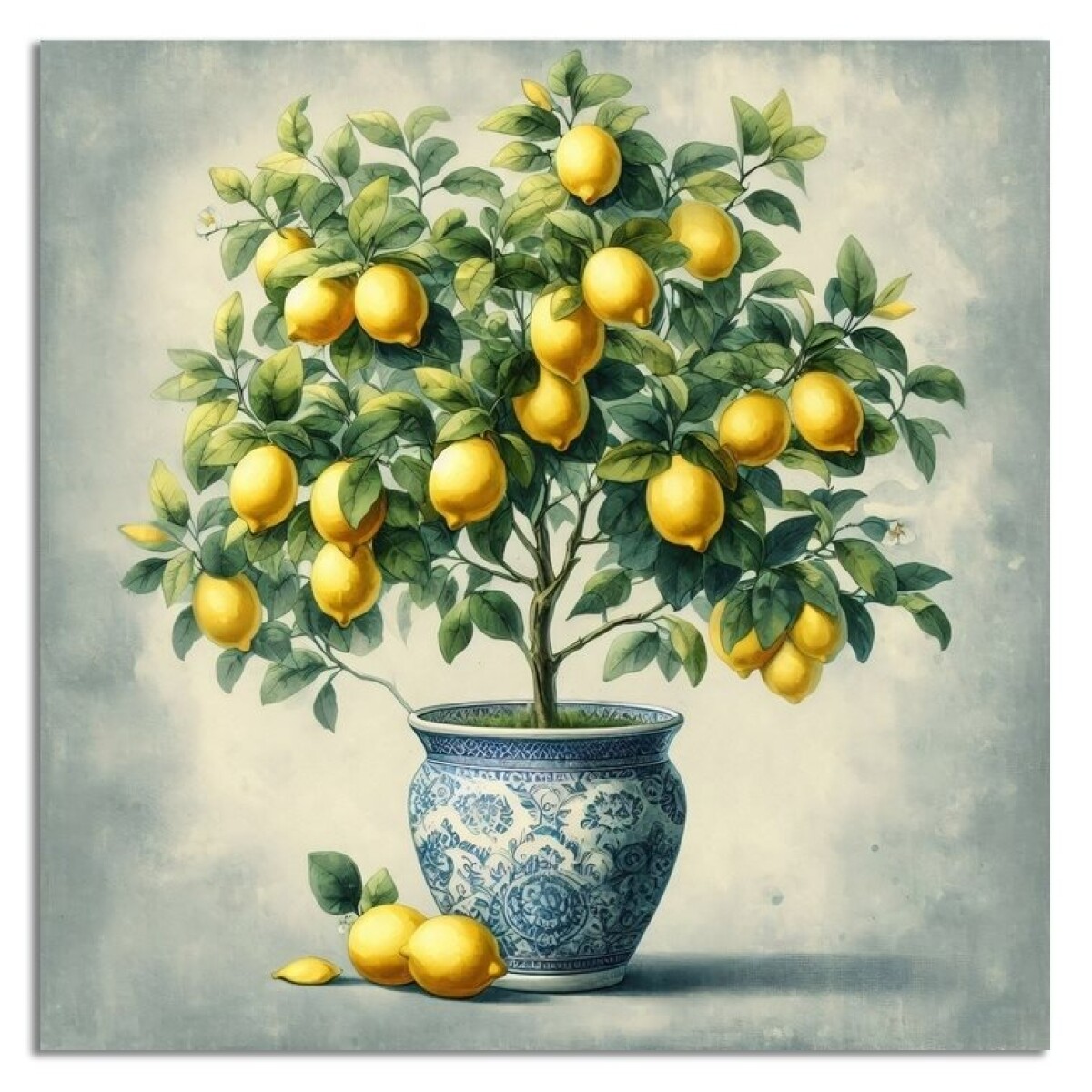 CUADRO CANVAS 30x30cm LIMONES 2 