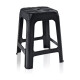 Set x10 Banqueta apilable de plástico resistente NEGRO