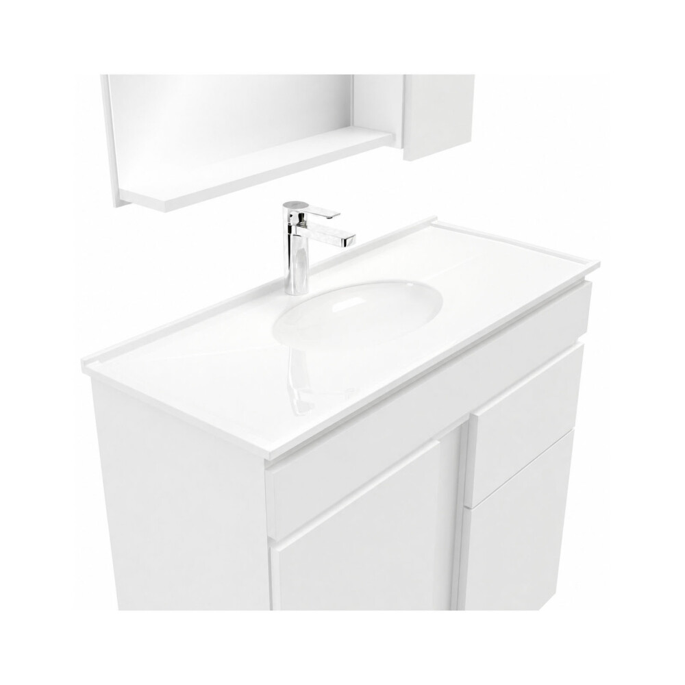 MUEBLE DE BAÑO 80 CM MDF BLANCO ONTARIO