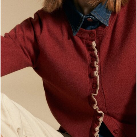 CARDIGAN ROSELA S-XXL ROJO TABAS