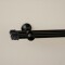 Barrote cortina doble de metal 2,5 m + 3 Soportes NEGRO