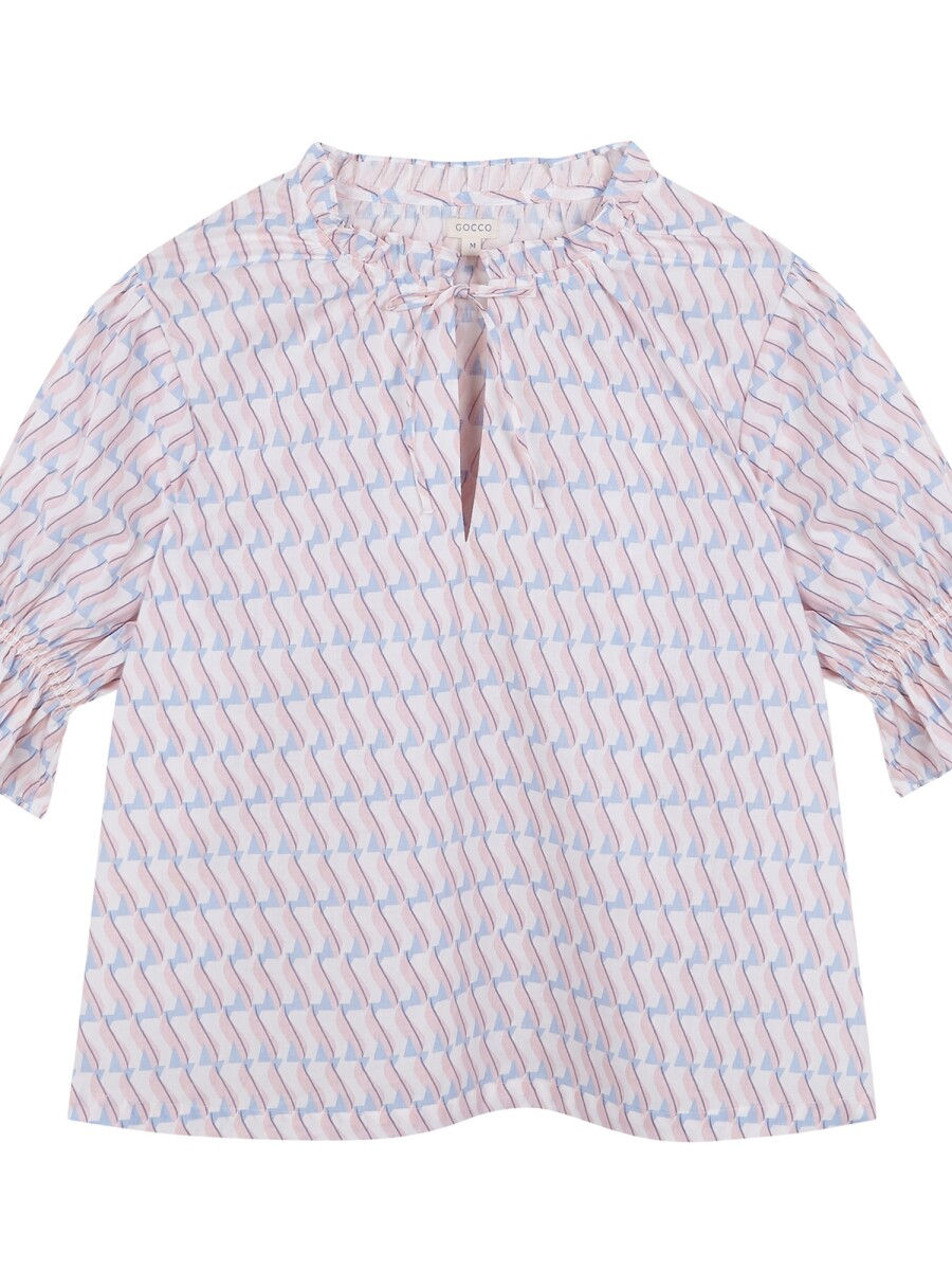 Blusa Estampado Geometrico Gris