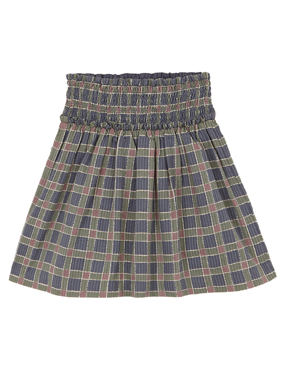 Falda De Cuadros Azul Pato