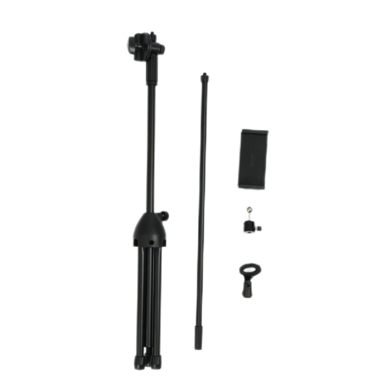 Jirafa de micrófono con soporte para tablet Jirafa de micrófono con soporte para tablet