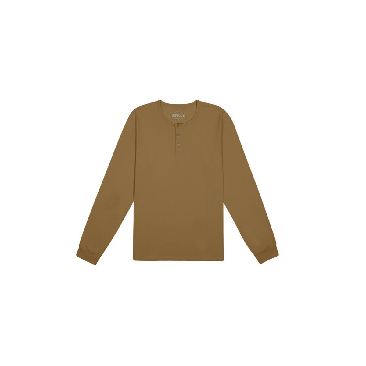 Remera Básica con Botones - Marrón 