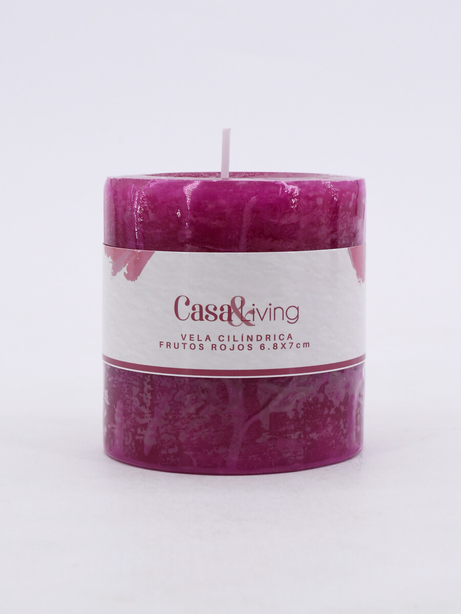 VELA CILINDRICA JAZMÍN - ROJO 