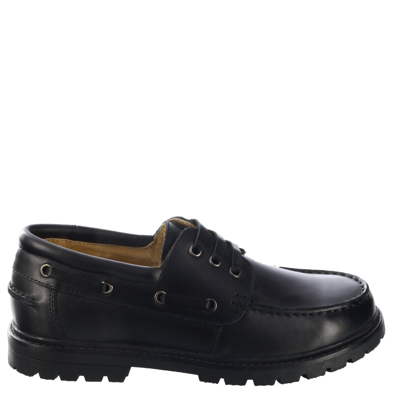 Zapato de Niños Branch leñador TAP escolar de cuero Negro