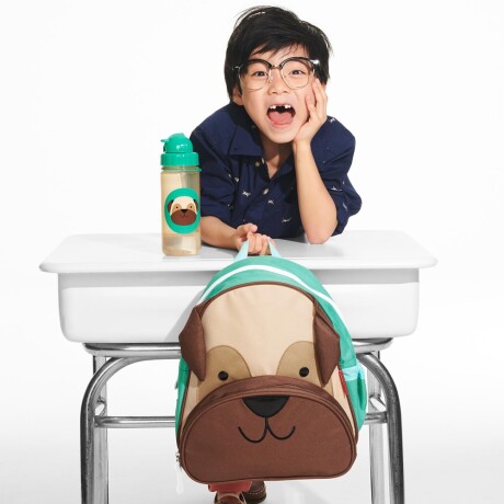 Botella c/ Sorbito 390Ml Antiderrame Plástico Niños Skip Hop Pug