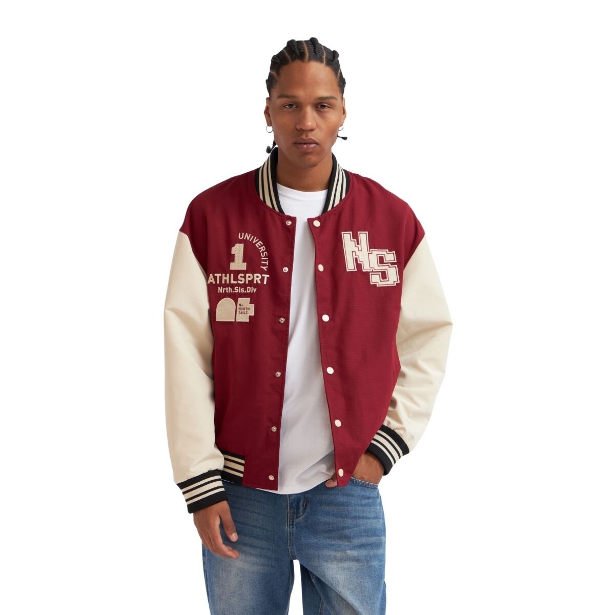 CAMPERA S-XXL - ROJO BEIGE 