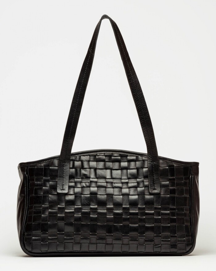 Bolso The Knit Bag en cuero vacuno Negro
