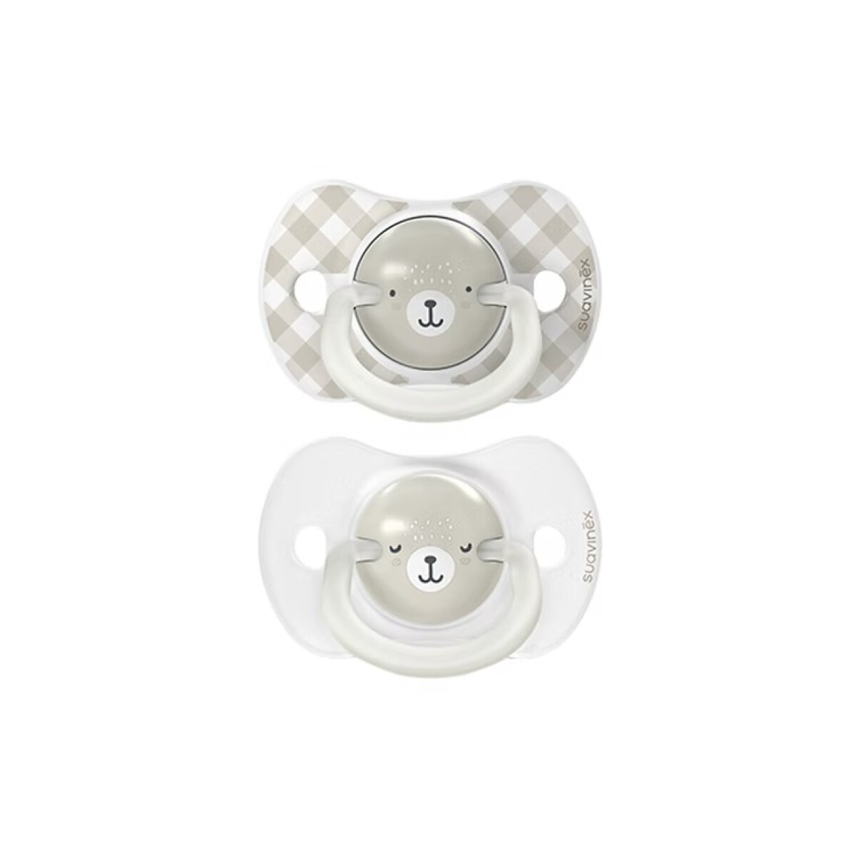 Set x2 chupete fisiologico Suavinex 6 a 18M - gris nocturno 